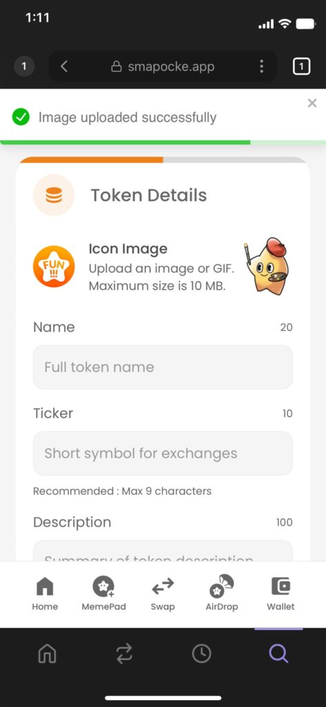 Launch Token(ローンチトークン)機能 - スマートポケット(Smart Pocket)の各機能の使い方